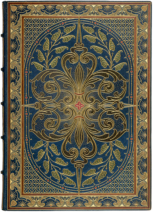 The Rosetti manuscript is superbly bound by master bookbinders Riviere & Son of London. PBA Galleries image.
